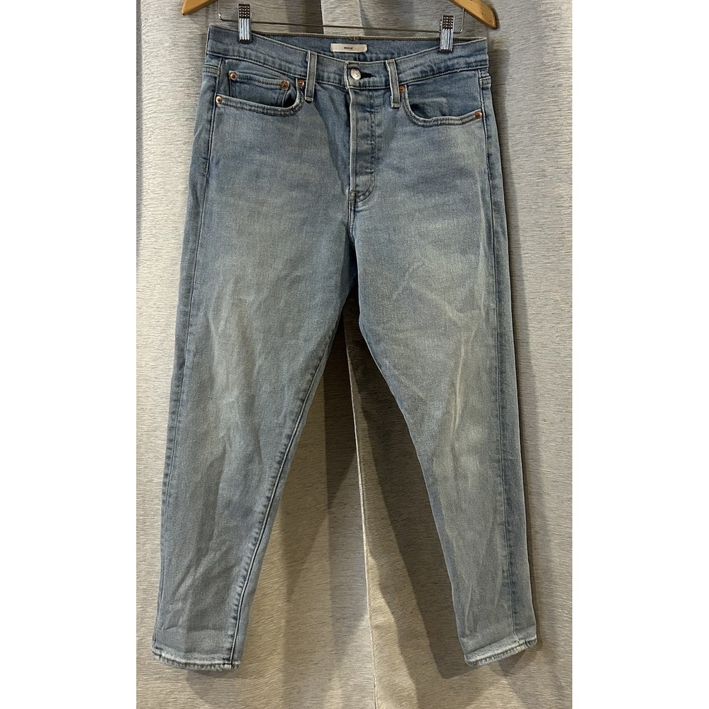 Levis Jeans Size 30 Wedgie Straight Button Fly Blue Denim